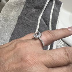 Blue Topaz In Sterling Silver Ring