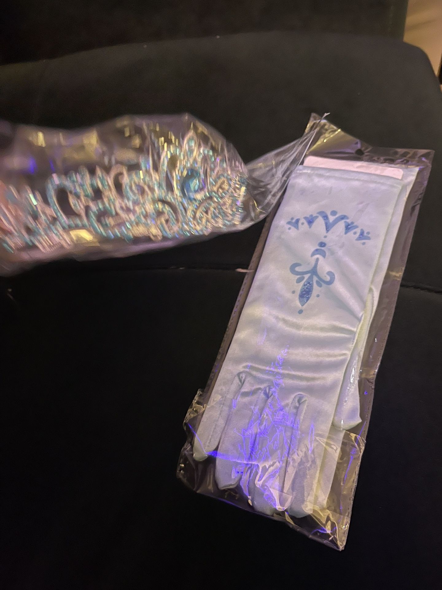 Elsa Gloves And Crown Frozen Disney 