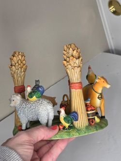 Partylite Farm Animals Ceramic Candle Holder