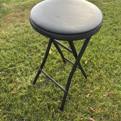 Mainstays Folding Metal Stool, Black