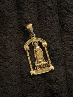 14k Solid Gold Lazarus Pendant