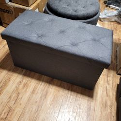 Rectangle Grey Ottoman ONLY 