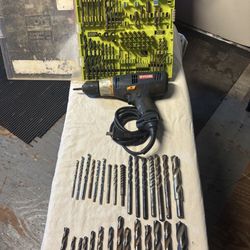 Ryobi Drill & Assorted Bits 