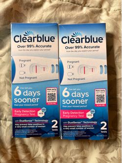 Clearblue 2 pack non-digital, 2 boxes/$15