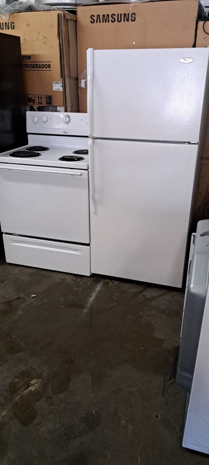 Combo Top-Freezer Refrigerator And Electric Stove 