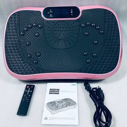 AXV Fitness Platform Vibration Plate Full Body Exercise Machine, Slim Pink