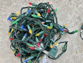 4 Strands Of Multi Color Christmas Lights 