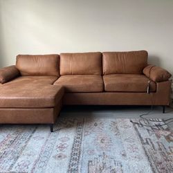 Faux Leather Sectional