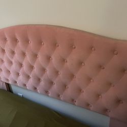 Pink Plush Queen Headboard 
