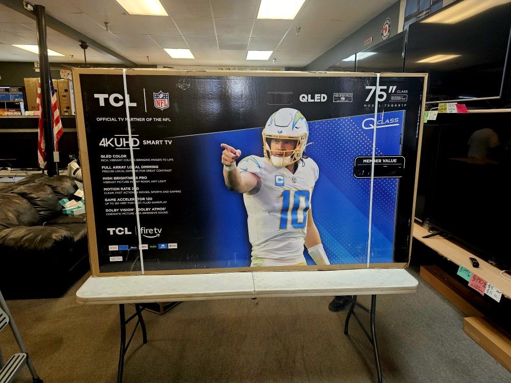 TCL 75 INCH QLED FULL ARRAY TV'S IN STOCK 75Q691F FIRE TV BLUETOOTH W/WARRANTY - PAYMENT PLANS