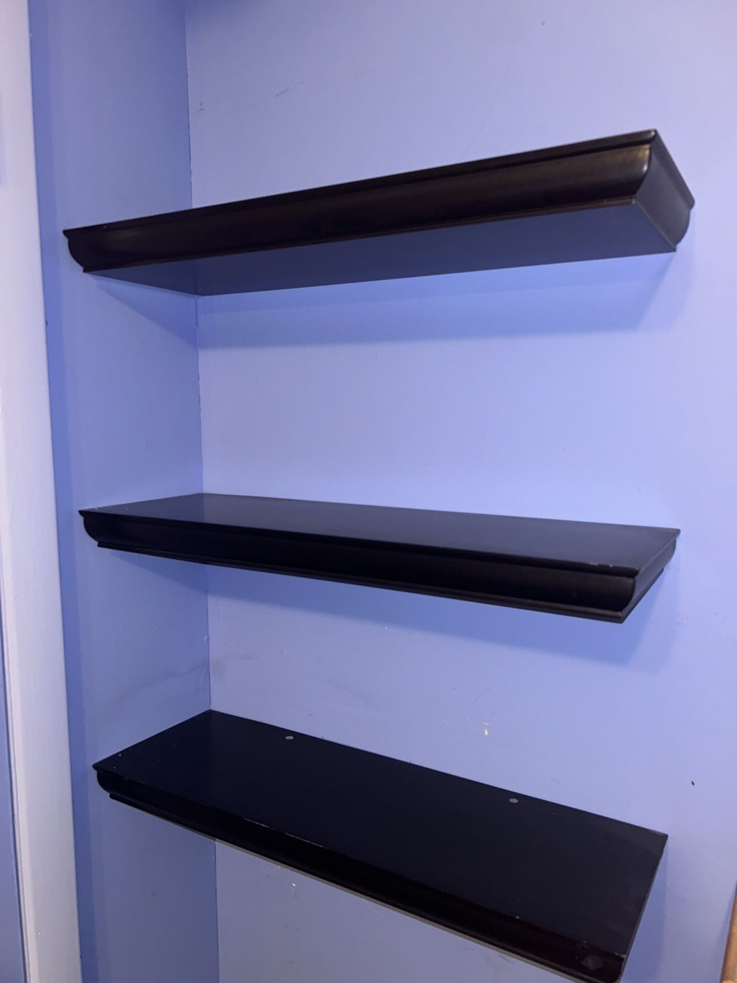 3 Nice Medium Size Mohogany Style Floating Shelves