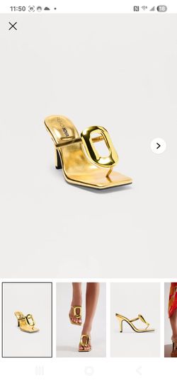 Gold Heel Sandal NEW 8.5