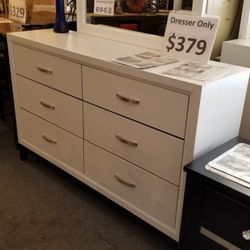 Brand New White Or Grey Dresser Ony, Mirror Is Extra