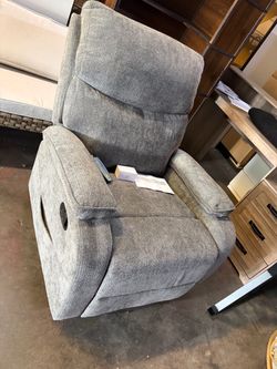 Recliner Chair, Fabric Rocking Chair Nursery for Adults Swivel Rocker Recliner with Massage, Nursery Rocking Chair for Apartment, Small Space ,Gray