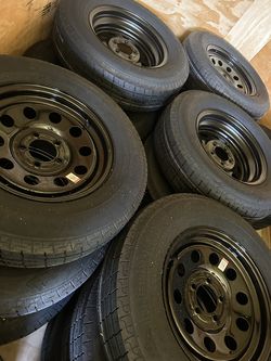 Brand New 205/75R15 Tires & 5-Lug Steel Wheels