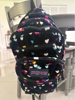 Fluffy plush jansports bag