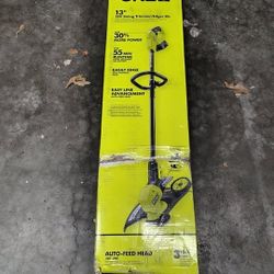FREE BONUS BATTERY! NEW RYOBI ONE+ 18V 13" String Trimmer/Edger KIT