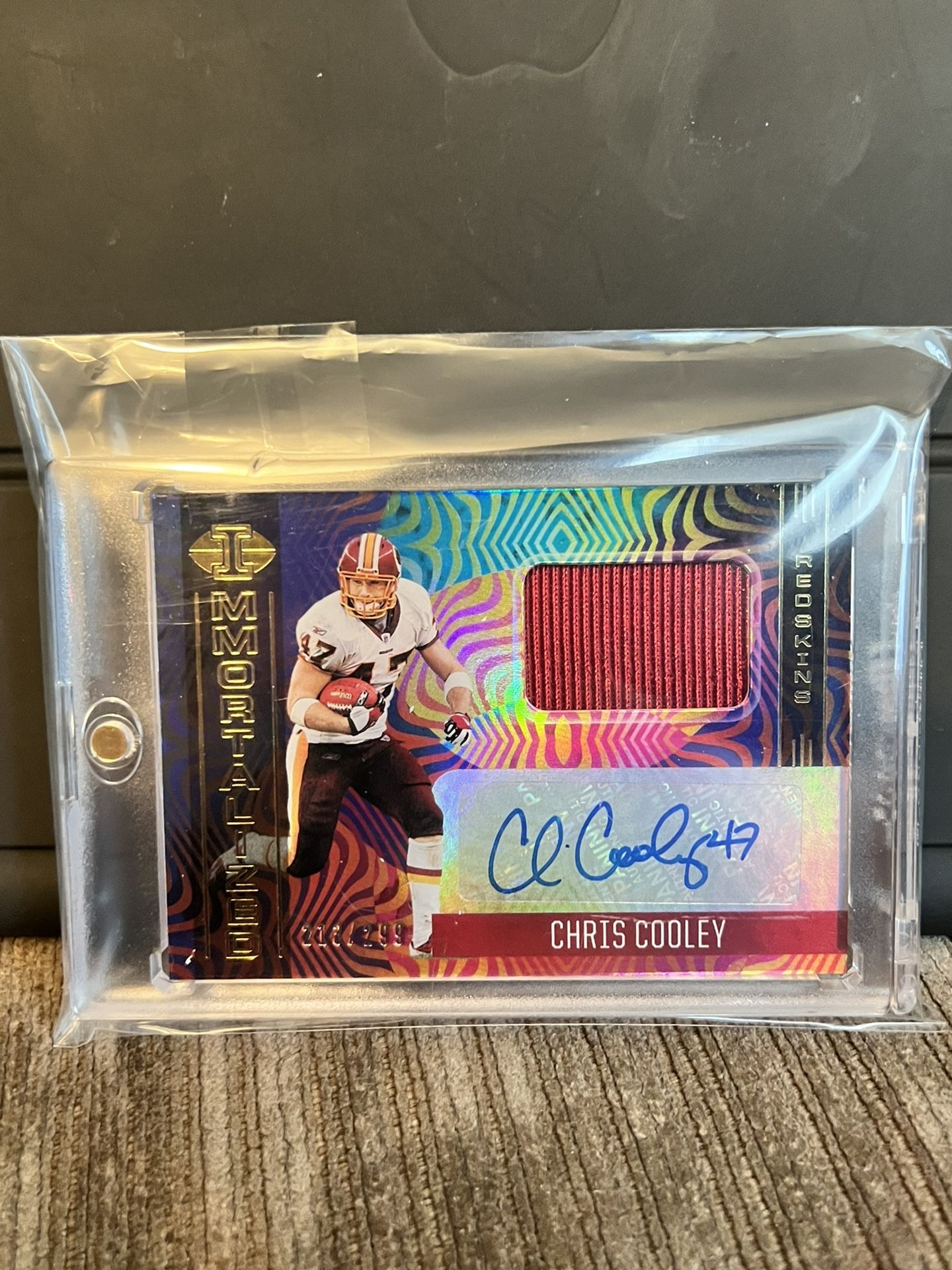 Chris Cooley Patch Auto 213/299 2021 Panini Illusions Immortalized ...