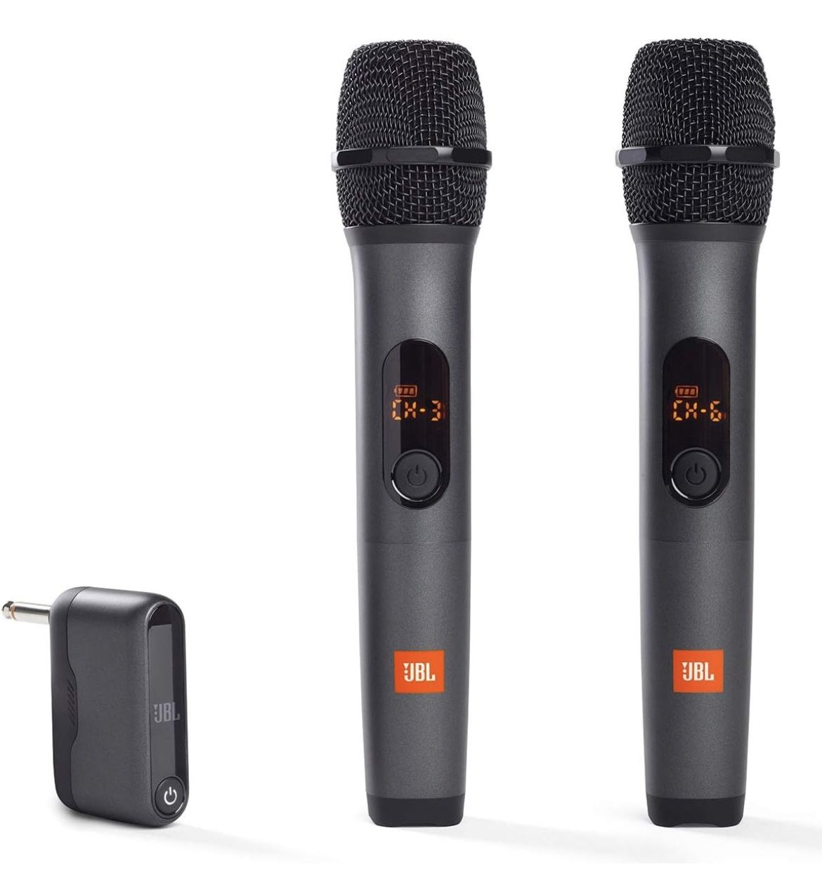 JBL Wireless Two Microphone System with Dual-Channel Receiver, Black