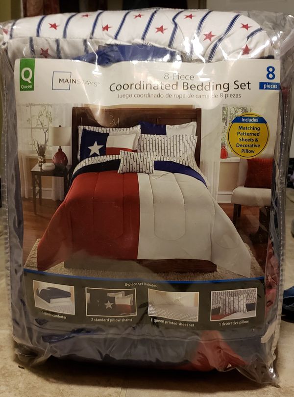 Mainstays Texas Star Queen Size 8 Piece Bed In A Bag Coordinating Mainstays Texas Star Queen Size 8 Piece Bed In A Bag Coordinating Bedding Set