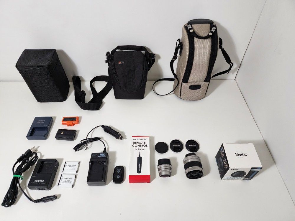 Lens, Cases, Batteries, Chargers, Remote Control, Shoulder Strap Belt