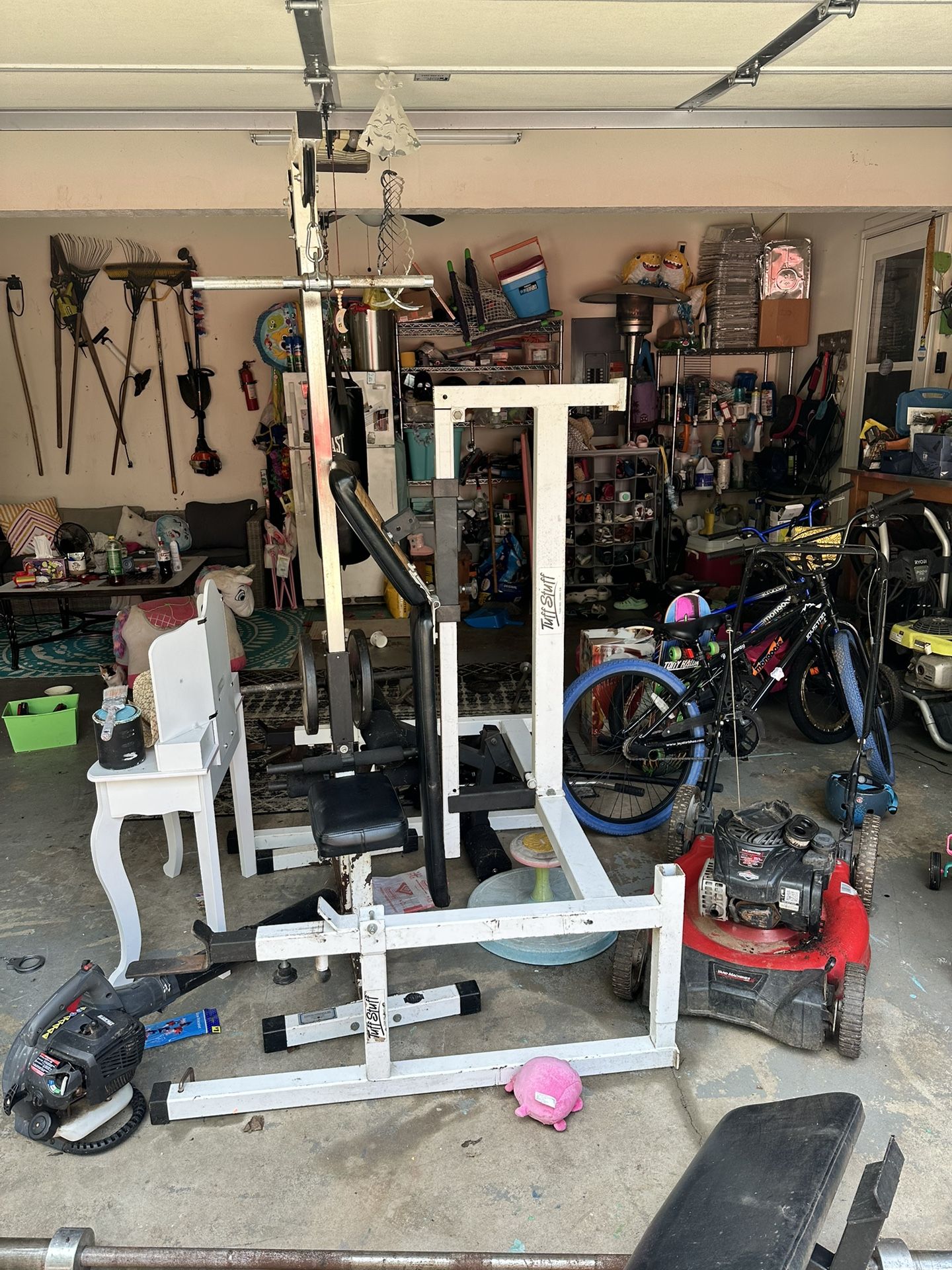 Weight Bench With Weights And Bar 