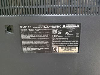 Sony 46 inch TV (KDL-46W5100) for sale
