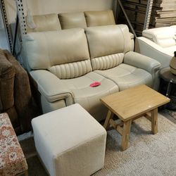 Leather Sofa Set With Power Recliners 