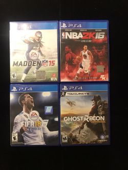 PlayStation 4 PS4 Game Lot of 4