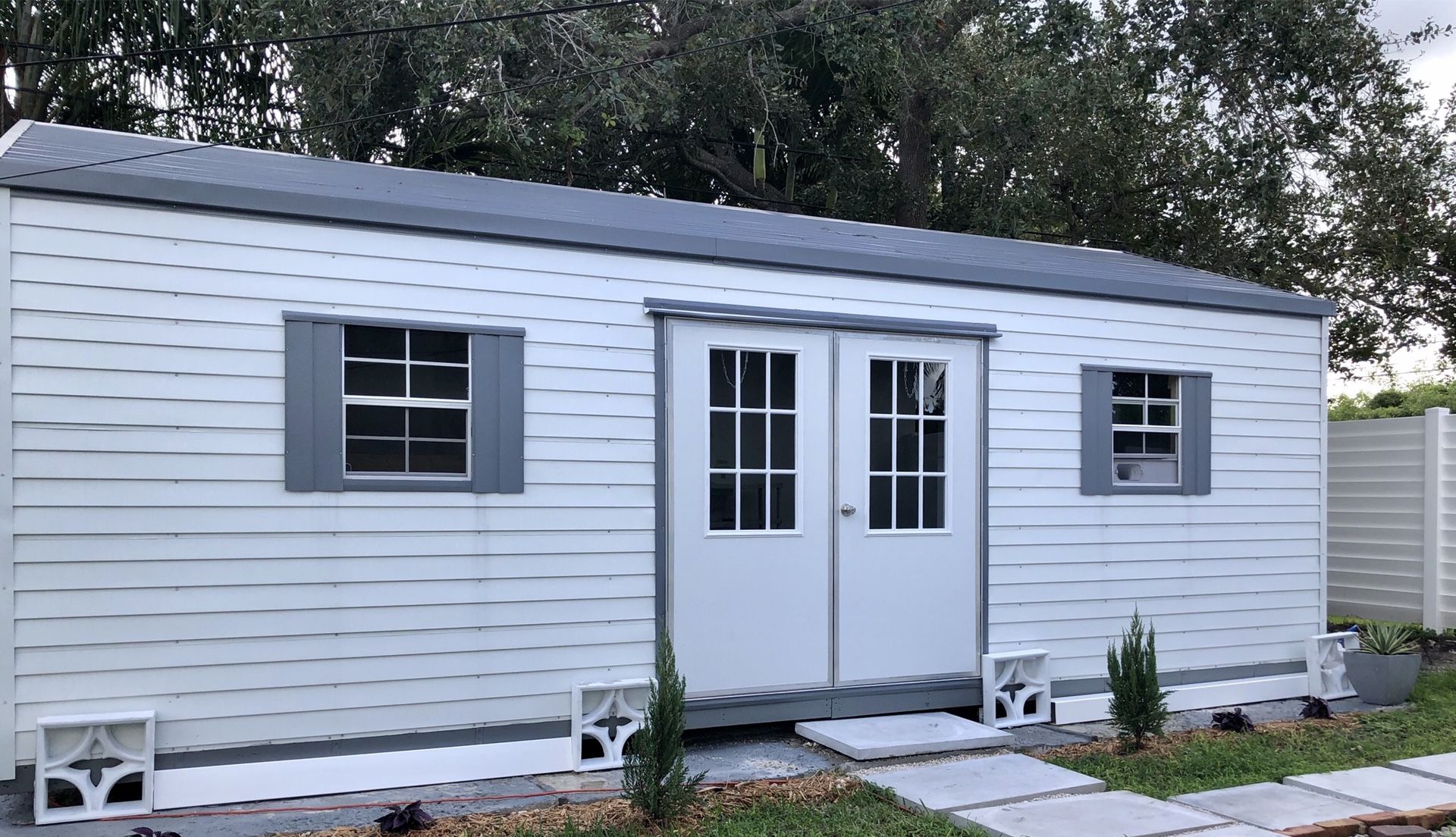 New Superior Shed 12’x24’ , garage door 6 ft rollup, double doors & windows