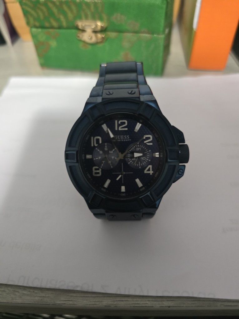 Guess Tiesto Edition Watch Dark Blue Color Like New