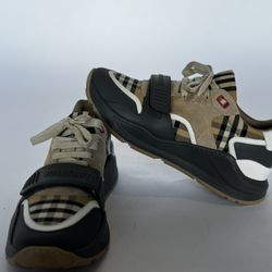 Burberry Ramsey Vintage Check Suede Leather Sneakers