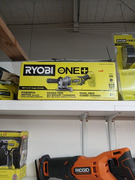 RYOBI New 18v 4-1/2 Angle Grinder