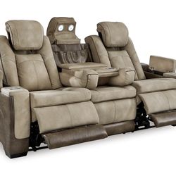 Ashley  Furniture Next-Gen DuraPella Performance Fabric Dual Power Reclinining Love Seat with Console $700