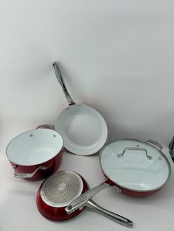 Bialetti Red Ceramic Cookware Set