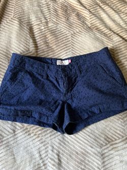 Dark Blue Flower Shorts