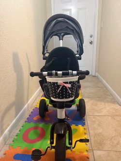 Kids Tricycle with Canopy and Basket