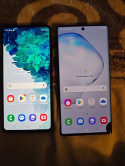 Two Samsung Galaxy Android Smartphones