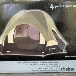 Eddie Bauer quality 4 man dome tent. 66 Sq. Ft. Model EB30309. Lightweight.