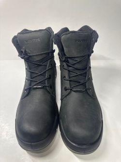 Wolverine W191047 Mens 12M Black Waterproof USA Built Work Boot