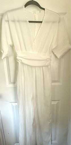 White non-wrinkled classy jumpsuit