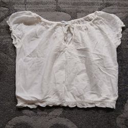 Vintage Abercrombie Y2K Babydoll/Milkmaid Style crop top