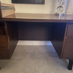 Stained Wood Mid Century Writing Desk