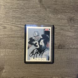 Bo Jackson Raiders Autographed Card