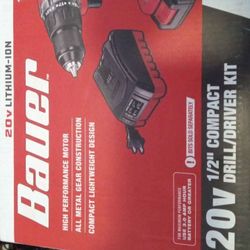 Bauer 20V Lithium Ion Drill/Driver Kit