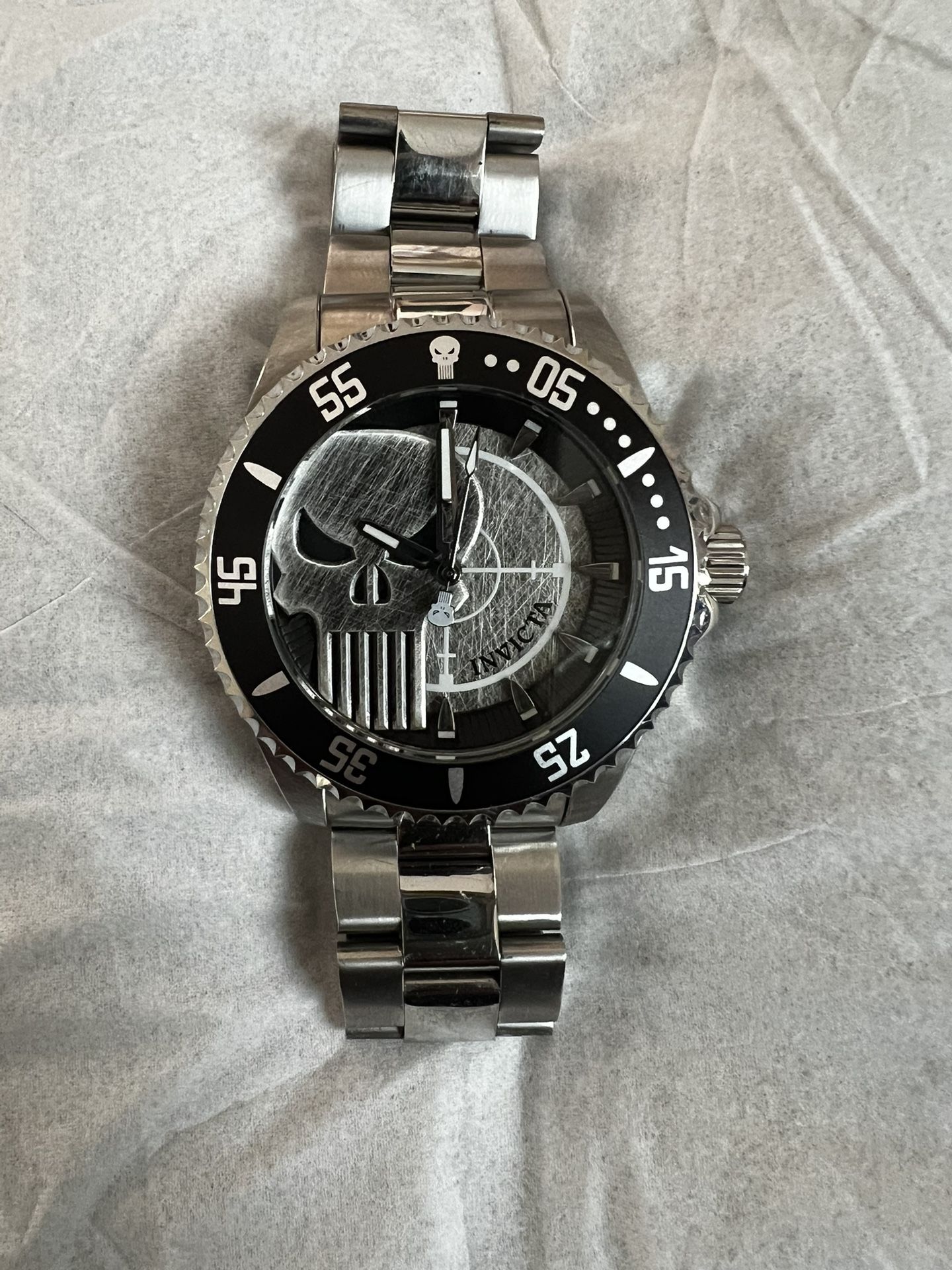 Limited Edition Marvel Punisher Themed 100m Invicta Watch