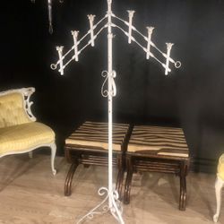 Antique 7 Light Adjustable Candelabra