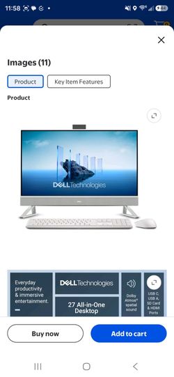 Brand new dell 27" all In one computer