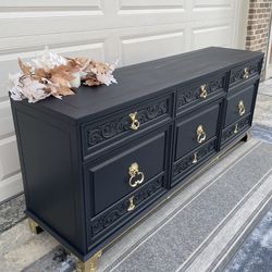🥂Stunning Darkest Navy Metz Dresser Credenza