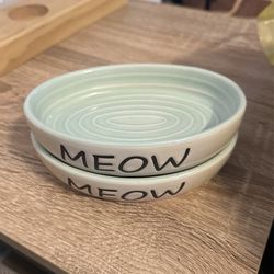 Cat Food And Water Bowls